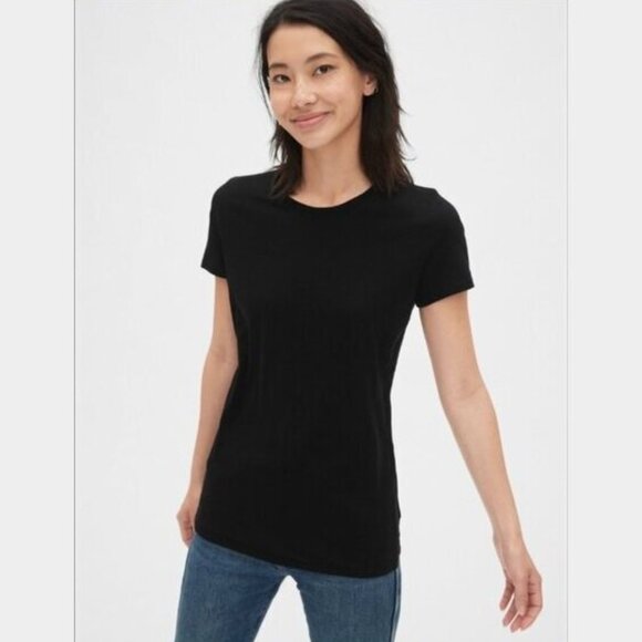 Gap - Vintage Wash T-Shirt Rib Crewneck Short Sleeves 231912 | True Black | XS - Picture 2 of 6